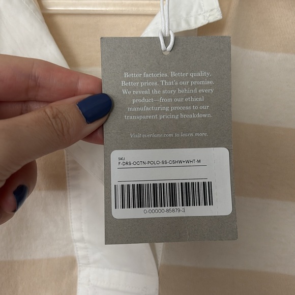 🆕 EVERLANE | Striped Organic Cotton T-Shirt Dress - Picture 8 of 10